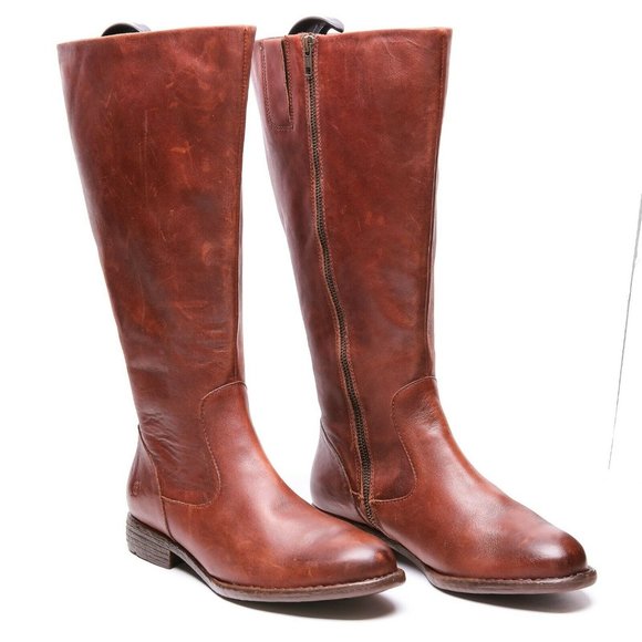 Born Shoes - Born North Riding Women Wide Calf Leather Boots